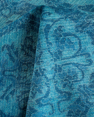 Contemporary Hand Knotted Overdyed Blue Area Rug 5' 1" x 7' 6"