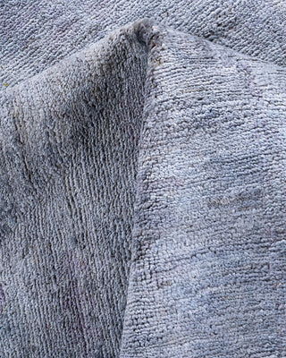 Contemporary Hand-Knotted Overdyed Gray Area Rug 5' 0" x 8' 3"