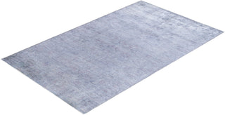 Contemporary Hand-Knotted Overdyed Gray Area Rug 5' 0" x 8' 3"