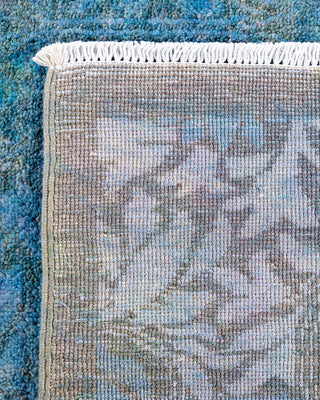Contemporary Hand-Knotted Overdyed Gray Area Rug 4' 2" x 6' 3"