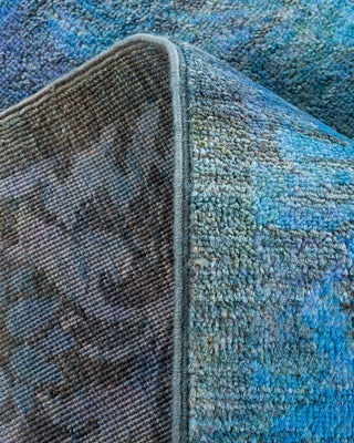 Contemporary Hand-Knotted Overdyed Gray Area Rug 4' 2" x 6' 3"