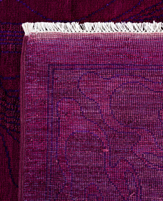 Contemporary Overdyed Wool Hand Knotted Purple Area Rug 8' 1" x 11' 10"