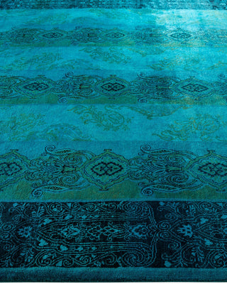 Vibrance, One-of-a-Kind Hand-Knotted Area Rug - Blue, 8' 0" x 10' 3" - Solo Rugs