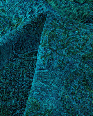 Vibrance, One-of-a-Kind Hand-Knotted Area Rug - Blue, 8' 0" x 10' 3" - Solo Rugs