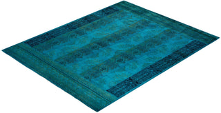 Vibrance, One-of-a-Kind Hand-Knotted Area Rug - Blue, 8' 0" x 10' 3" - Solo Rugs
