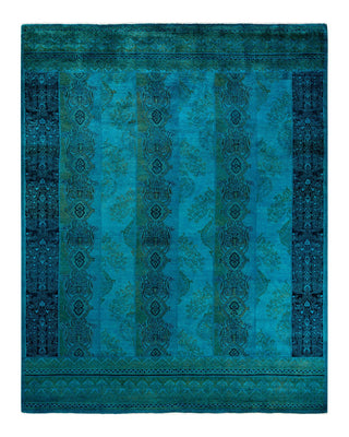 Vibrance, One-of-a-Kind Hand-Knotted Area Rug - Blue, 8' 0" x 10' 3" - Solo Rugs