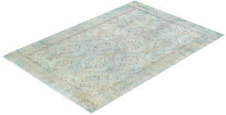 Traditional Hand Knotted Light Gray Area Rug 5' 6" x 8' 0"