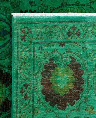 Fine Vibrance, One-of-a-Kind Hand-Knotted Area Rug  - Green, 9' 10" x 14' 10"