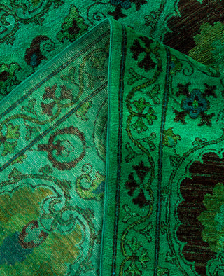 Fine Vibrance, One-of-a-Kind Hand-Knotted Area Rug  - Green, 9' 10" x 14' 10"