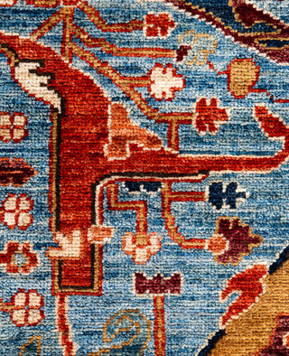 Serapi One of a kind Wool Light Blue Area Rug 8' 11" x 11' 10"