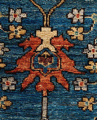 Serapi One of a kind Wool Light Blue Area Rug 9' 0" x 11' 9"