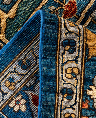 Serapi One of a kind Wool Light Blue Area Rug 9' 0" x 11' 9"