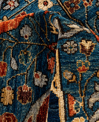 Serapi One of a kind Wool Light Blue Area Rug 9' 0" x 11' 9"