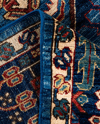 Serapi One of a kind Wool Light Blue Area Rug 9' 0" x 11' 9"