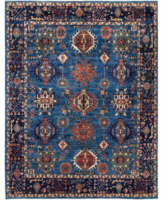 Serapi One of a kind Wool Light Blue Area Rug 9' 0" x 11' 9"