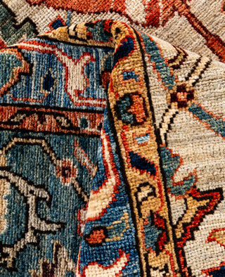 Serapi One of a kind Wool Ivory Area Rug 8' 10" x 11' 10"