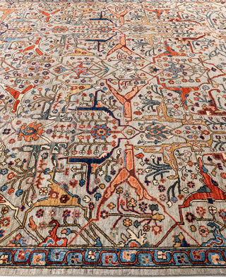 Serapi One of a kind Wool Gray Area Rug 9' 1" x 11' 9"