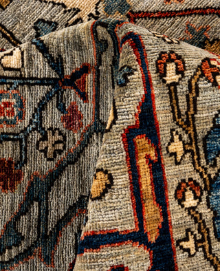Serapi One of a kind Wool Gray Area Rug 9' 1" x 11' 9"