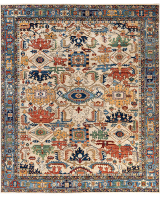 Serapi One of a kind Wool Ivory Area Rug 8' 1" x 9' 8"