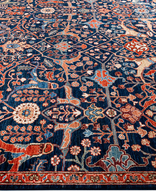 Serapi One of a kind Wool Blue Area Rug 8' 1" x 9' 11"