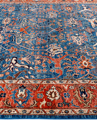 Serapi One of a kind Wool Light Blue Area Rug 7' 11" x 9' 10"