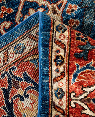 Serapi One of a kind Wool Light Blue Area Rug 7' 11" x 9' 10"
