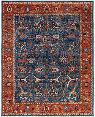 Serapi One of a kind Wool Light Blue Area Rug 7' 11" x 9' 10"