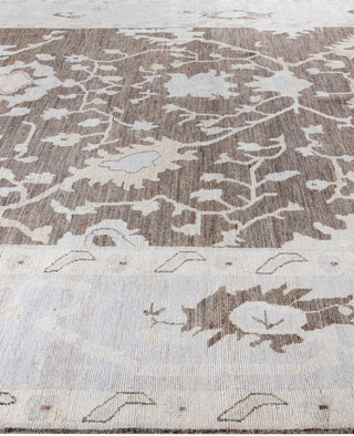 Oushak One of a kind Wool Brown Area Rug 8' 8" x 11' 10"
