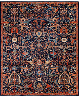 Serapi One of a kind Wool Blue Area Rug 8' 2" x 9' 11"