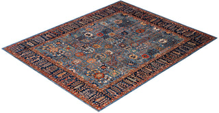 Serapi One of a kind Wool Light Blue Area Rug 8' 1" x 9' 11"