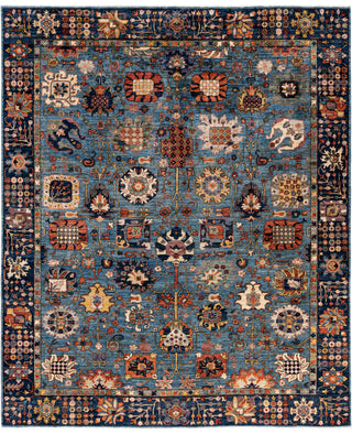 Serapi One of a kind Wool Light Blue Area Rug 8' 0" x 9' 8"