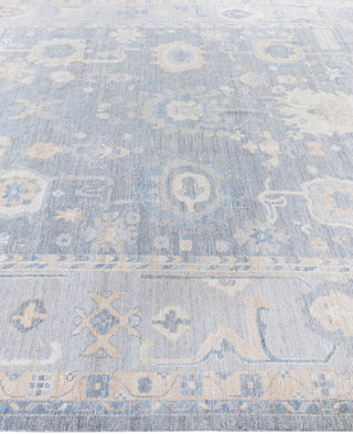 Oushak One of a kind Wool Gray Area Rug 9' 1" x 11' 11"