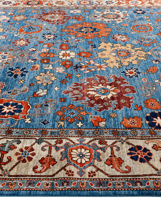 Serapi One of a kind Wool Light Blue Area Rug 7' 11" x 9' 10"