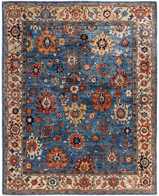 Serapi One of a kind Wool Light Blue Area Rug 7' 11" x 9' 10"