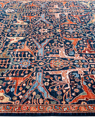 Serapi One of a kind Wool Blue Area Rug 8' 0" x 9' 9"