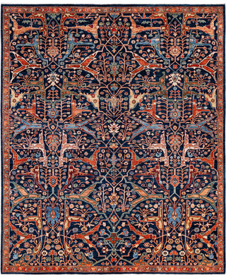 Serapi One of a kind Wool Blue Area Rug 8' 0" x 9' 9"