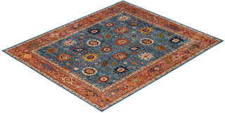 Serapi One of a kind Wool Light Blue Area Rug 8' 2" x 9' 10"