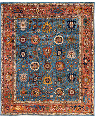 Serapi One of a kind Wool Light Blue Area Rug 8' 2" x 9' 10"