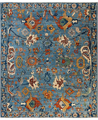 Serapi One of a kind Wool Light Blue Area Rug 8' 3" x 9' 10"