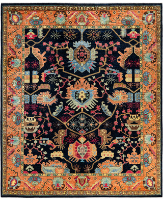 Serapi One of a kind Wool Blue Area Rug 8' 2" x 9' 10"