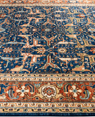 Serapi One of a kind Wool Blue Area Rug 8' 1" x 9' 9"
