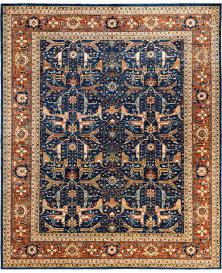 Serapi One of a kind Wool Blue Area Rug 8' 1" x 9' 9"