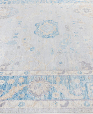 Oushak One of a kind Wool Light Gray Area Rug 9' 3" x 11' 10"