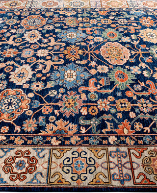 Serapi One of a kind Wool Blue Area Rug 8' 1" x 9' 9"