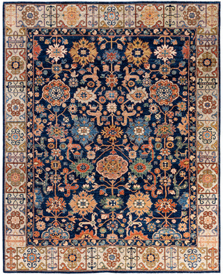 Serapi One of a kind Wool Blue Area Rug 8' 1" x 9' 9"