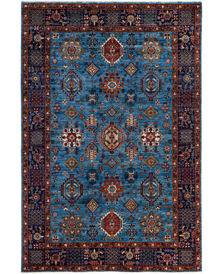 Serapi One of a kind Wool Light Blue Area Rug 5' 11" x 8' 10"