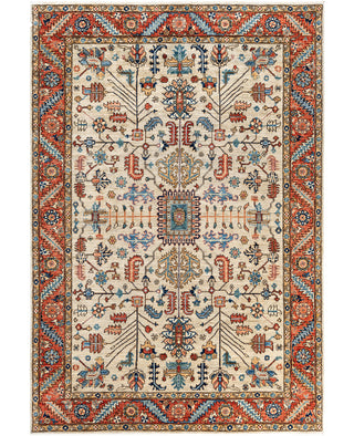 Serapi One of a kind Wool Light Gray Area Rug 6' 2" x 9' 0"
