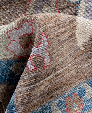 Oushak One of a kind Wool Brown Area Rug 9' 0" x 11' 11"