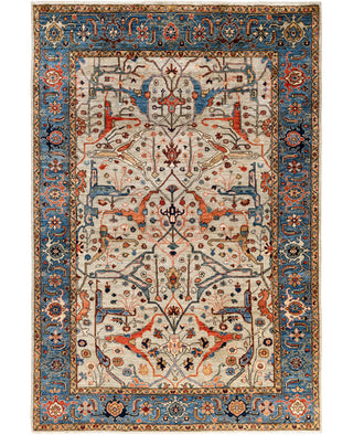 Serapi One of a kind Wool Light Gray Area Rug 6' 1" x 8' 11"
