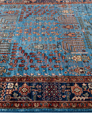 Serapi One of a kind Wool Light Blue Area Rug 6' 2" x 8' 9"